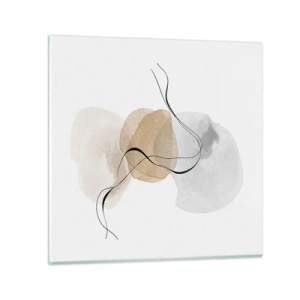 Billede på glas - Perler i luften - 30x30 cm