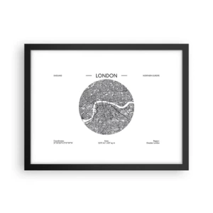 Plakat i sort ramme - Londons anatomi - 40x30 cm