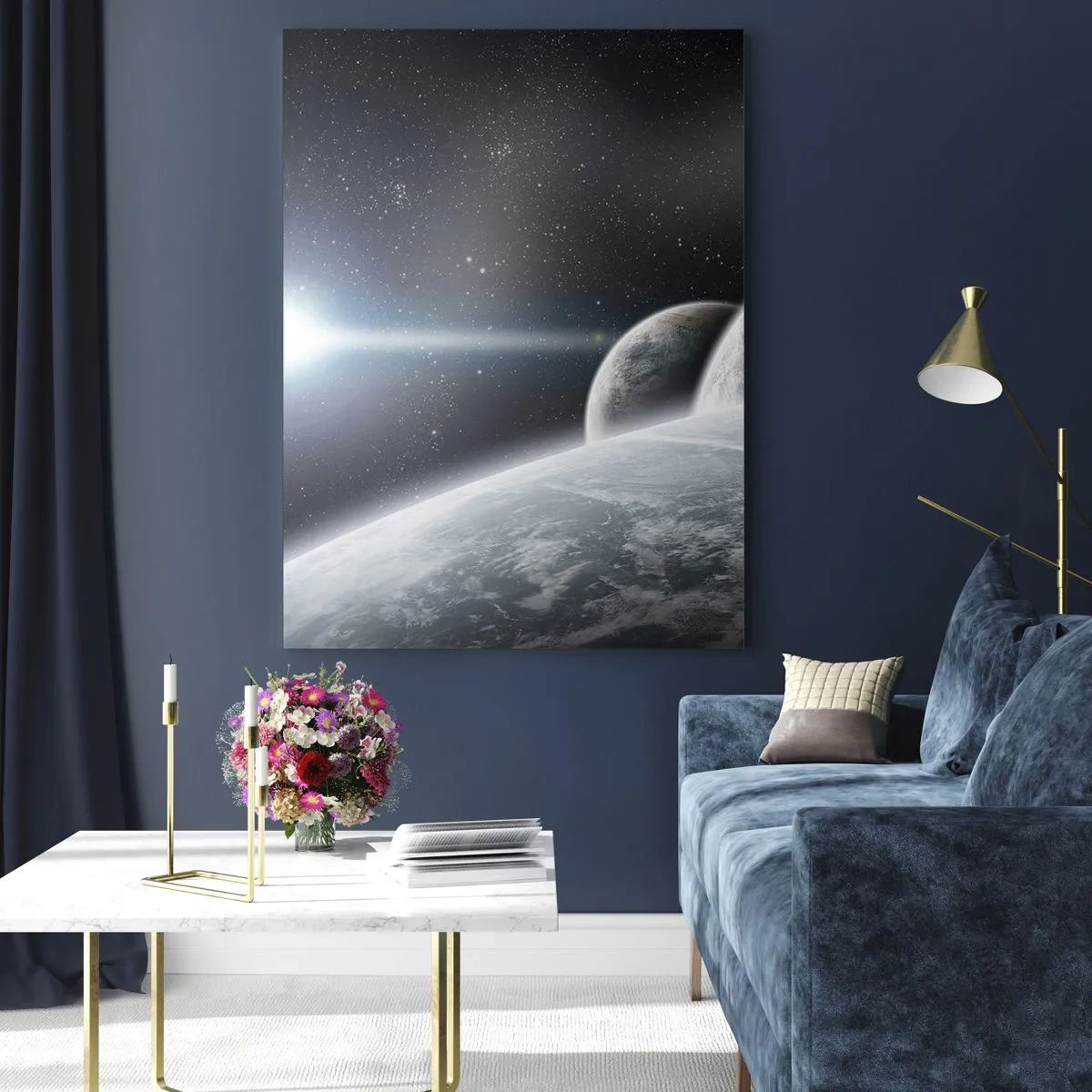 Billede på glas - Sfærernes kosmiske musik - 80x120 cm