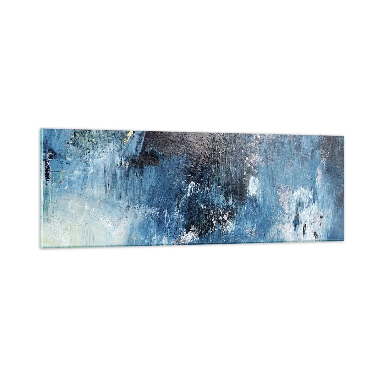 Billede på glas - Blå rapsodi - 90x30 cm