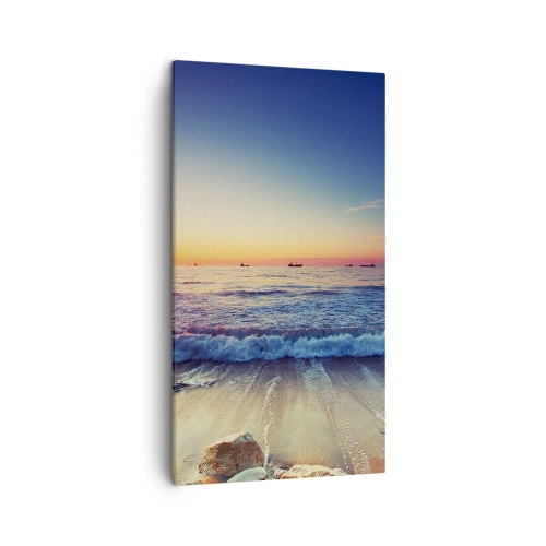 Lærredstryk - Billede på lærred - Og hvad er der bag horisonten? - 45x80 cm