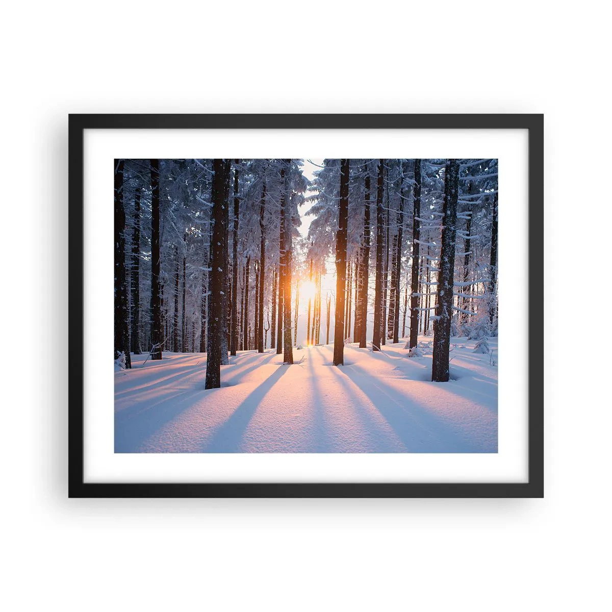 Plakat i sort ramme - Klart i sort og hvidt - 50x40 cm