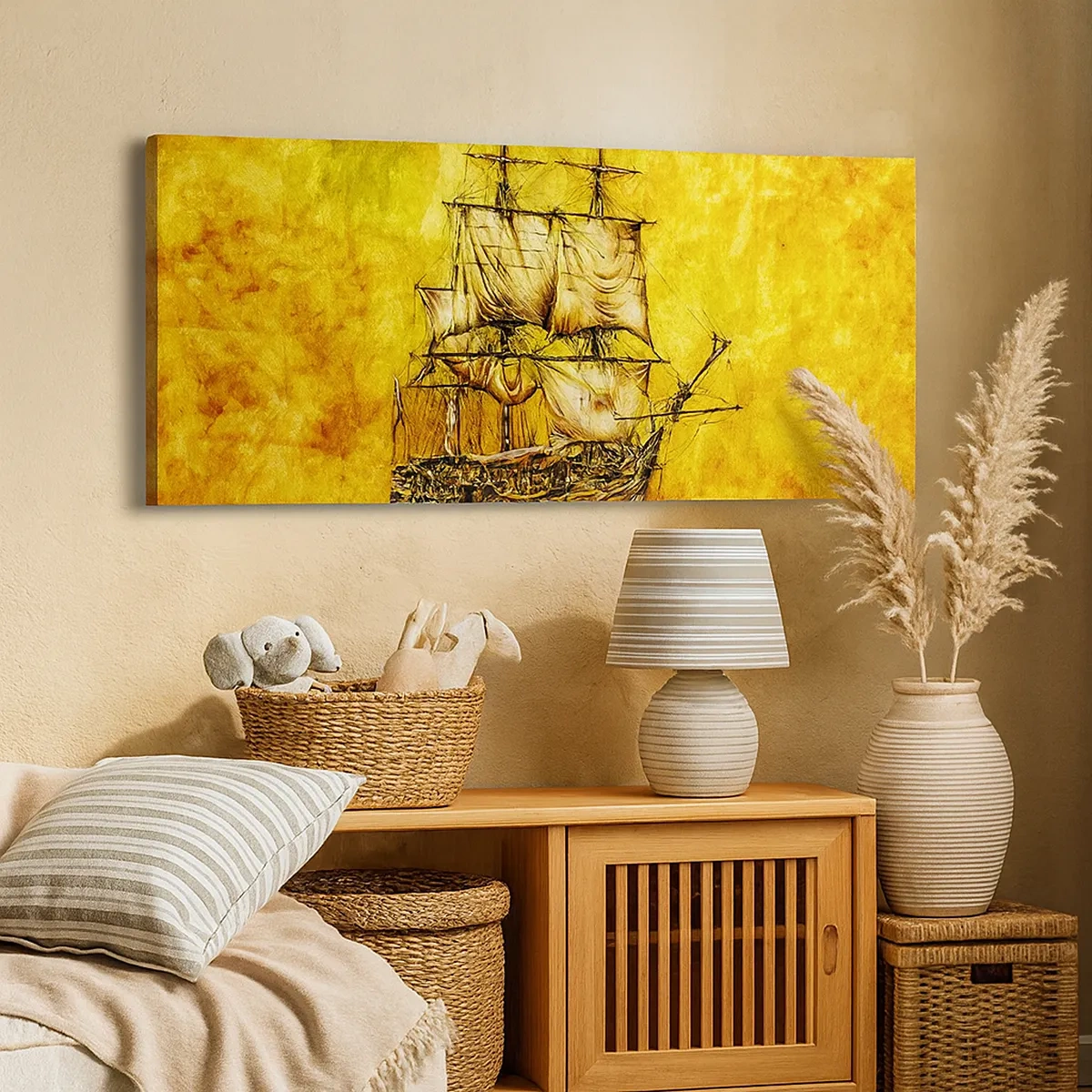 Lærredstryk - Billede på lærred - På vej til Tortuga! - 30x30 cm