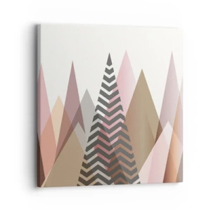 Lærredstryk - Billede på lærred - Pyramide udsigt - 30x30 cm