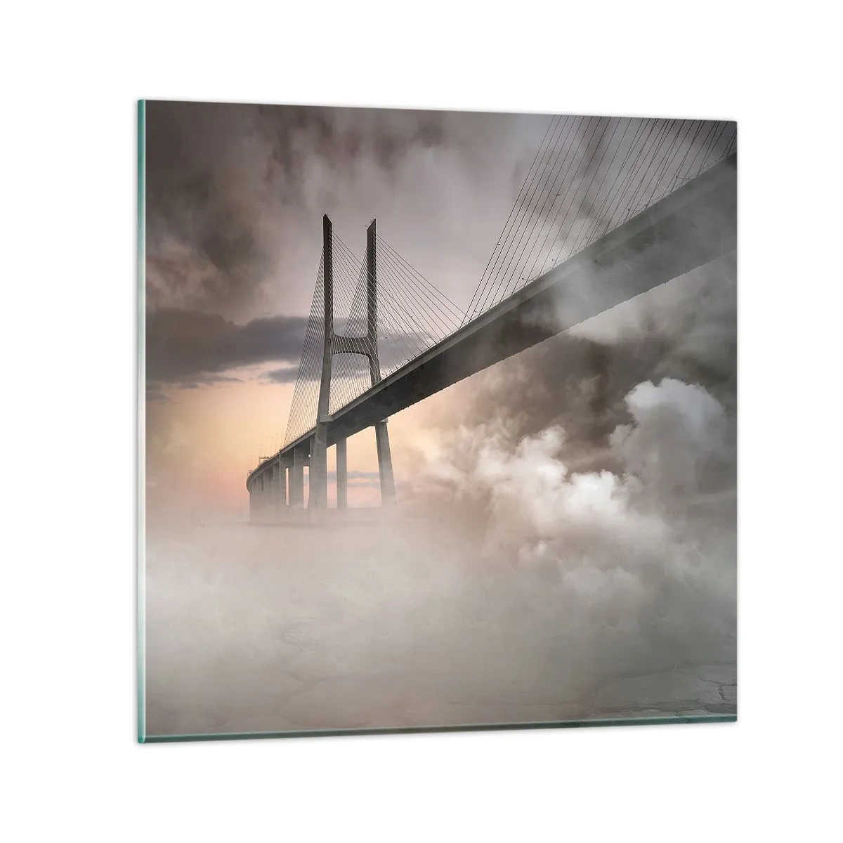 Billede på glas - På en flod, der ikke eksisterer - 50x50 cm