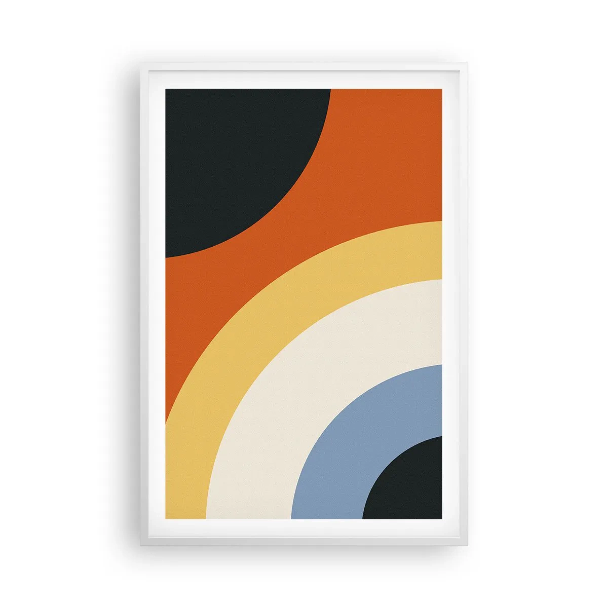 Plakat i hvid ramme - Over for hinanden - 61x91 cm