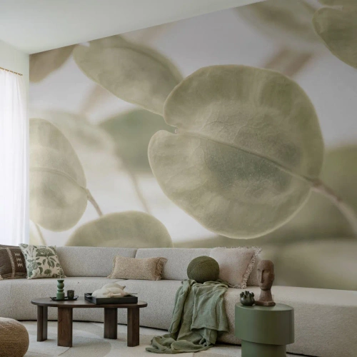 Fototapet Premium Canvas - I begyndelsen var der blade... - Blomster, Berolige, Blade - 350x256 cm