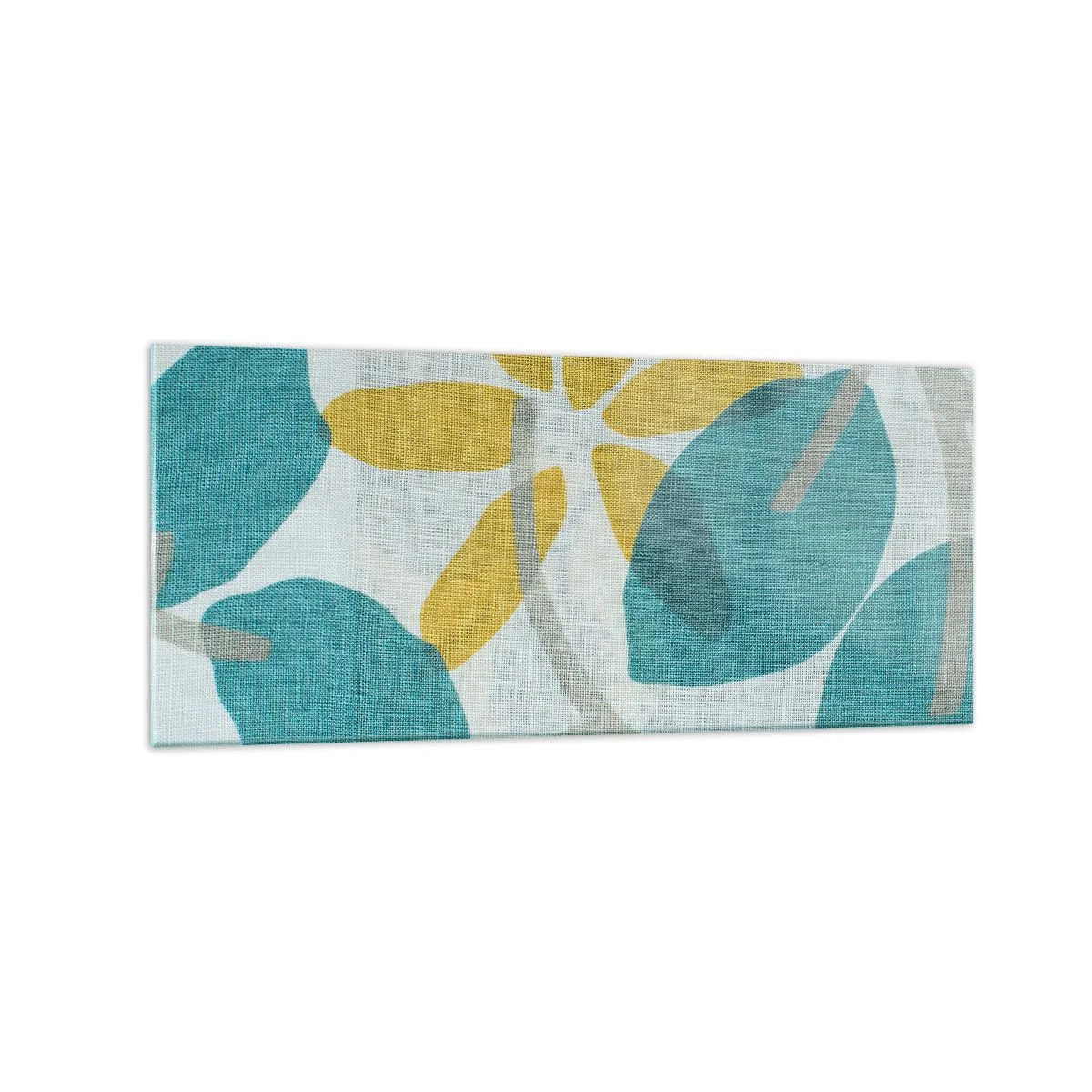 Billede på glas - Blandt azurblå blade - 120x50 cm