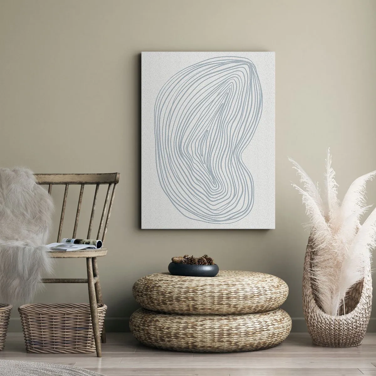 Lærredstryk - Billede på lærred - Smil fra en dråbe - 55x100 cm