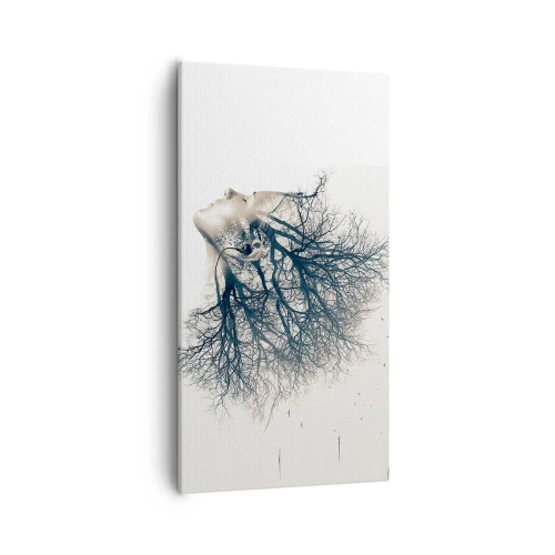 Lærredstryk - Billede på lærred - Lyttede til træets hvisken - 55x100 cm