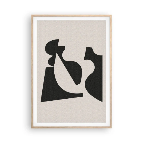 Plakat i ramme af lyst egetræ - Sammensæt din egen - 70x100 cm