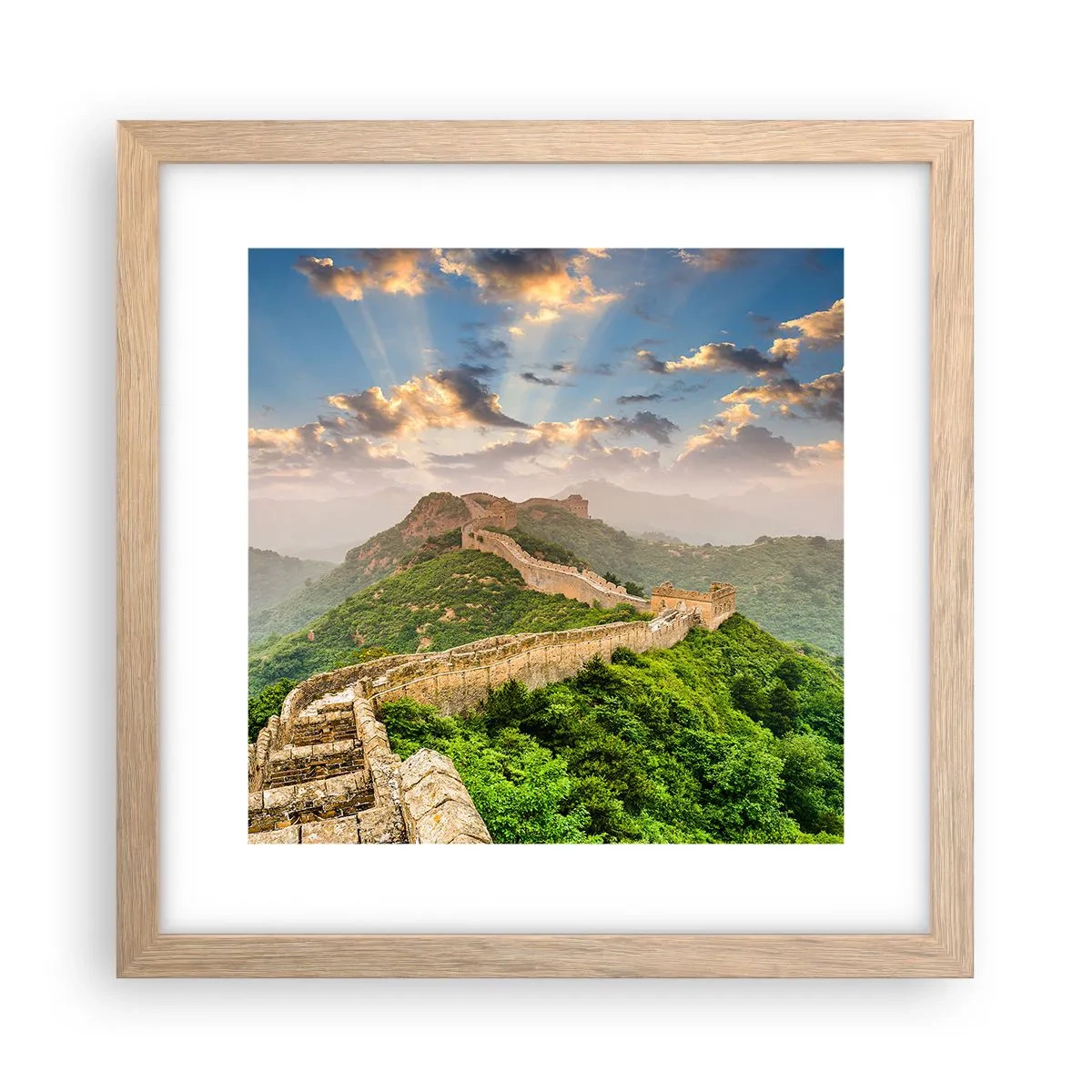 Plakat i ramme af lyst egetræ - Uforanderlig storhed - 30x30 cm