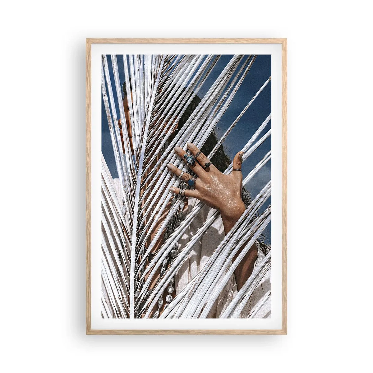 Plakat i ramme af lyst egetræ - Shamanens kæreste? - 61x91 cm