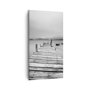 Lærredstryk - Billede på lærred - Ud over bjergene, hinsides havene - 55x100 cm