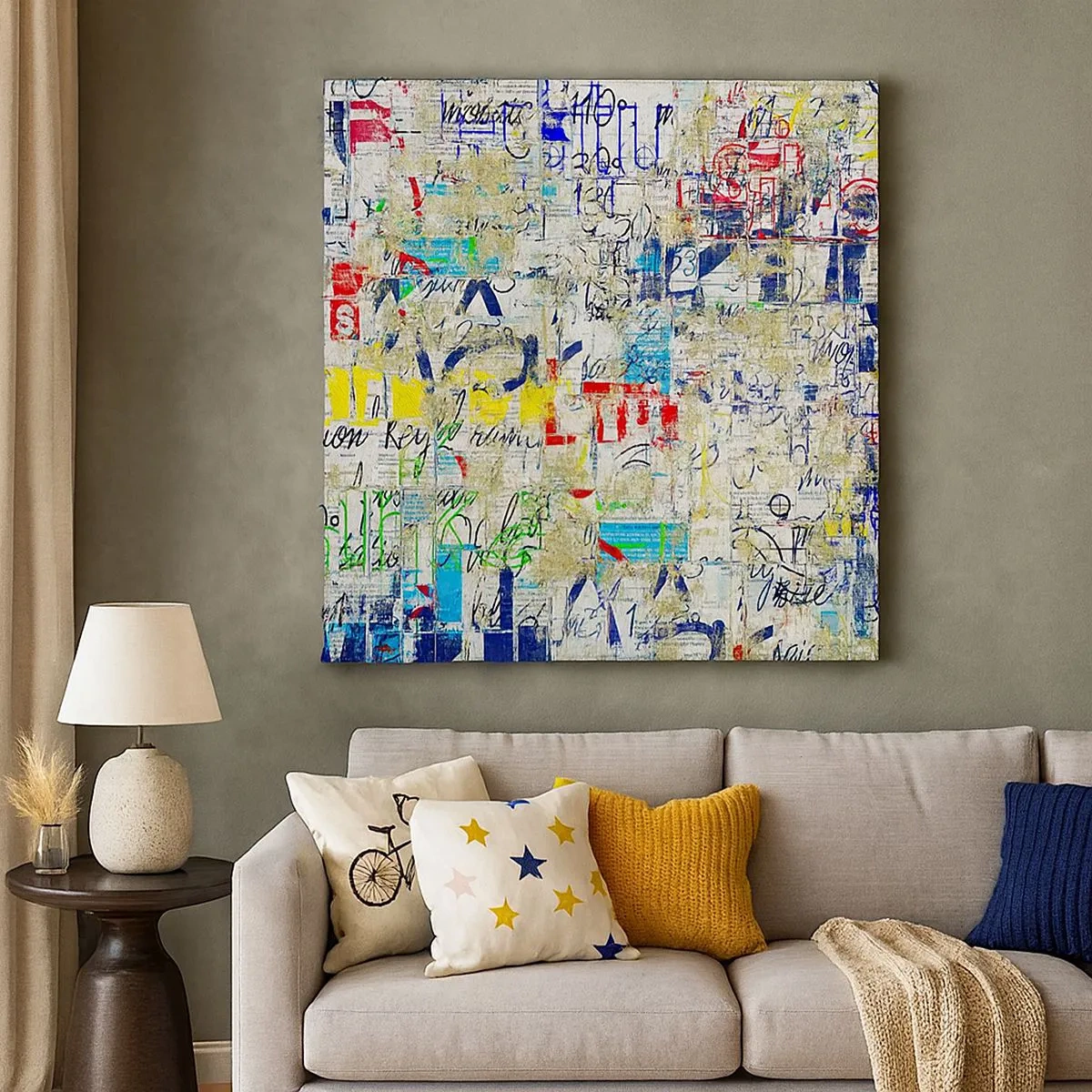 Lærredstryk - Billede på lærred - Simpelthen en fryd for øjet - 30x30 cm