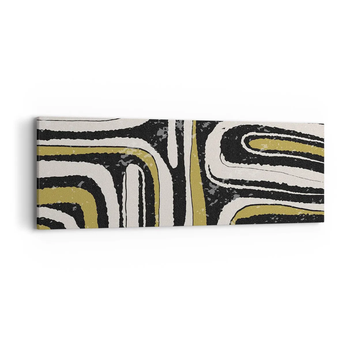 Lærredstryk - Billede på lærred - Komposition: stier og gyder - 90x30 cm