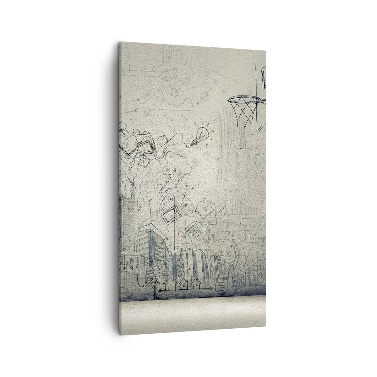 Lærredstryk - Billede på lærred - Mit vidunderlige byliv - 45x80 cm
