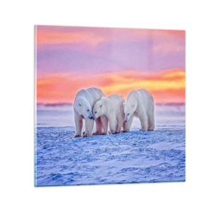Billede på glas - Familievarme er nok - 30x30 cm
