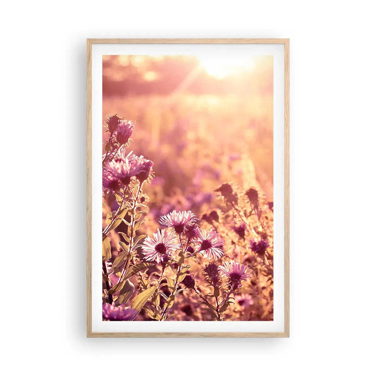 Plakat i ramme af lyst egetræ - Før sommeren er forbi - 61x91 cm