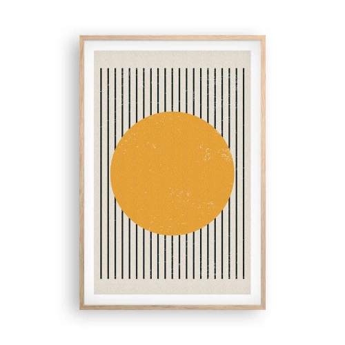 Plakat i ramme af lyst egetræ - Enkelthedens kraft - 61x91 cm