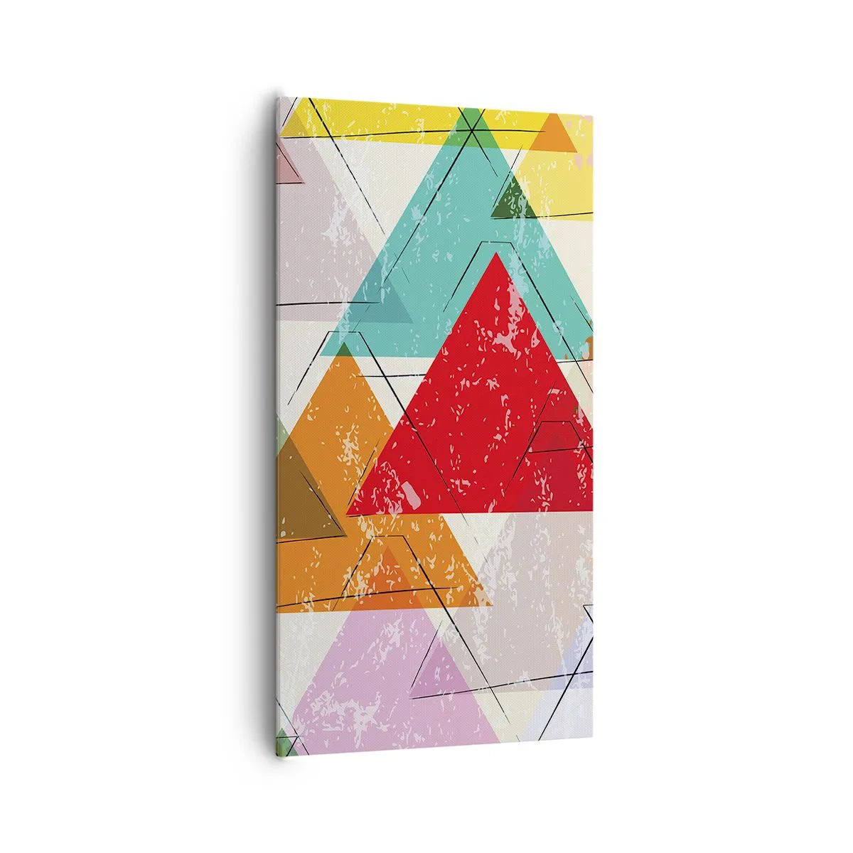 Lærredstryk - Billede på lærred - Tre og tre - 65x120 cm