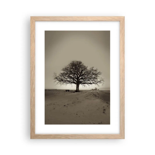 Plakat i ramme af lyst egetræ - Herfra og til evigheden - 30x40 cm