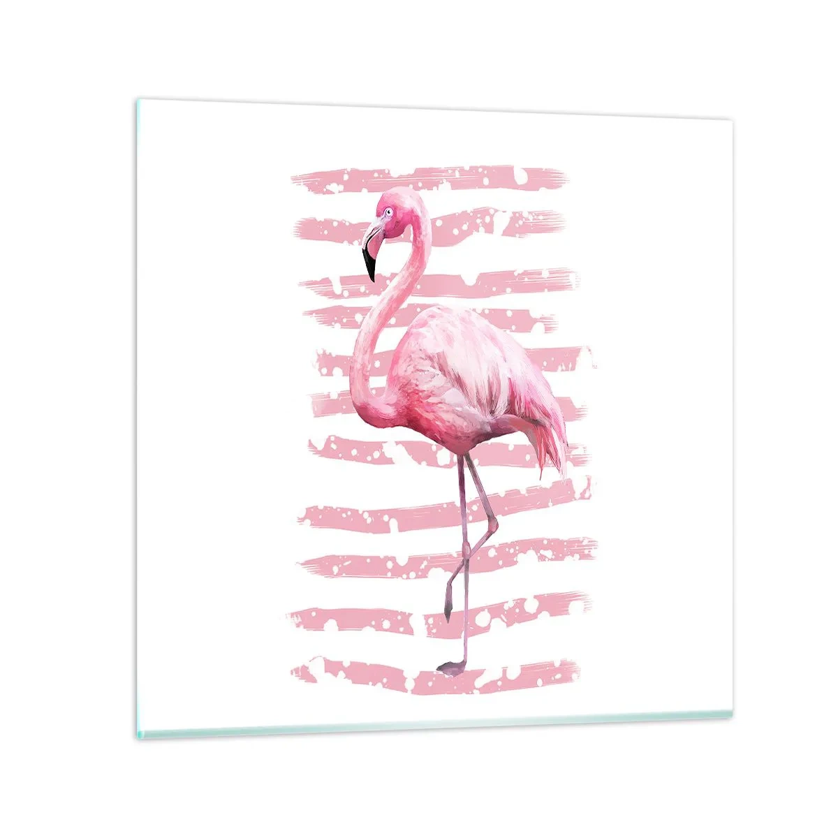 Billede på glas - Med værdighed, om end i pink - 60x60 cm