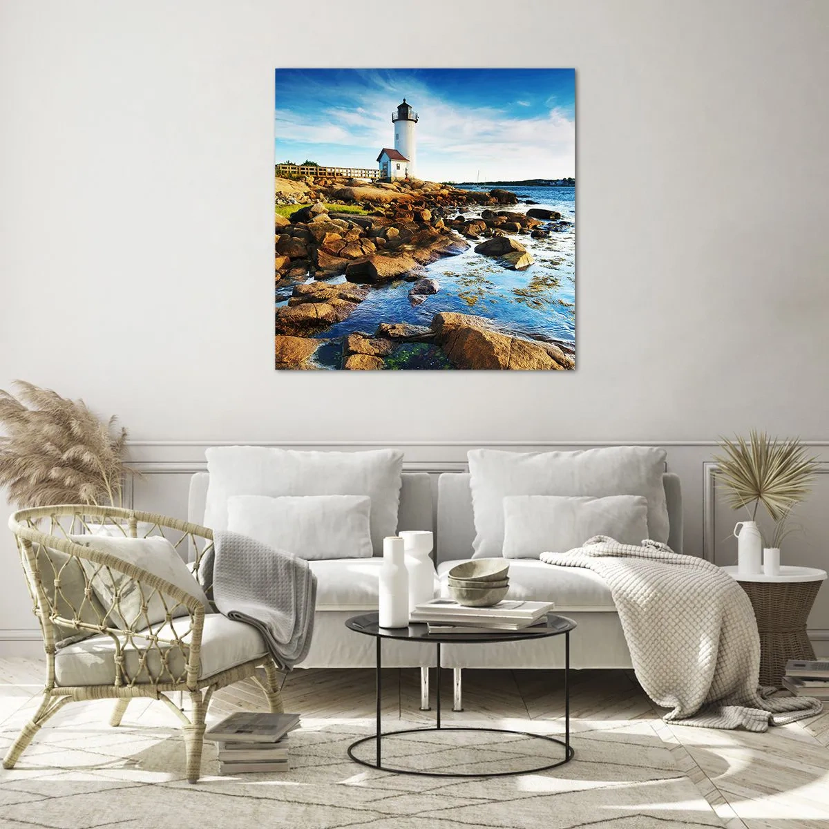 Billede på glas - Vend tilbage med glæde, jeg ser frem til - 30x30 cm