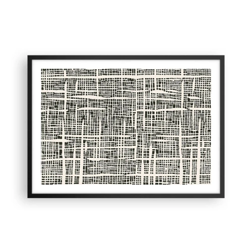 Plakat i sort ramme - En sammensætning vævet - 70x50 cm