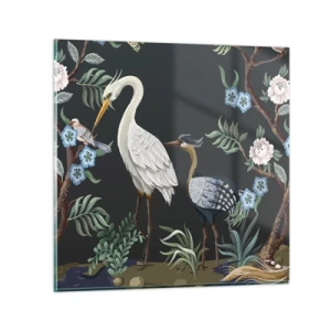 Billede på glas - Fugleparade - 60x60 cm