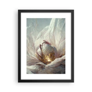 Plakat i sort ramme - Blomstrer en gang om hundrede år - 30x40 cm