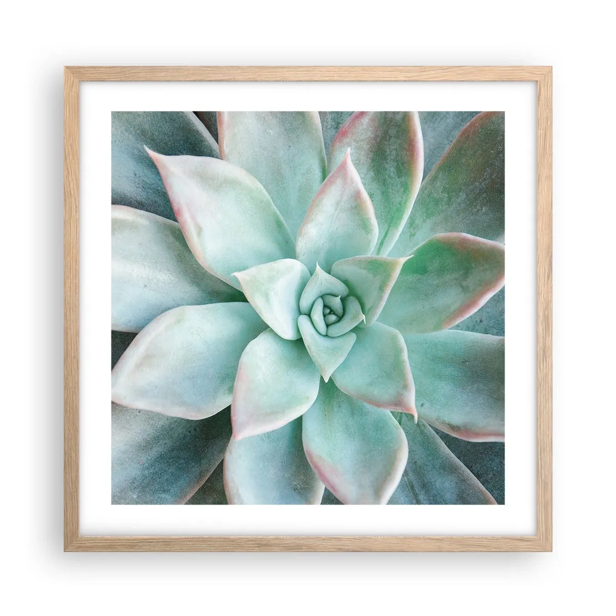 Plakat i ramme af lyst egetræ - Hjertet af ørkenen - 50x50 cm