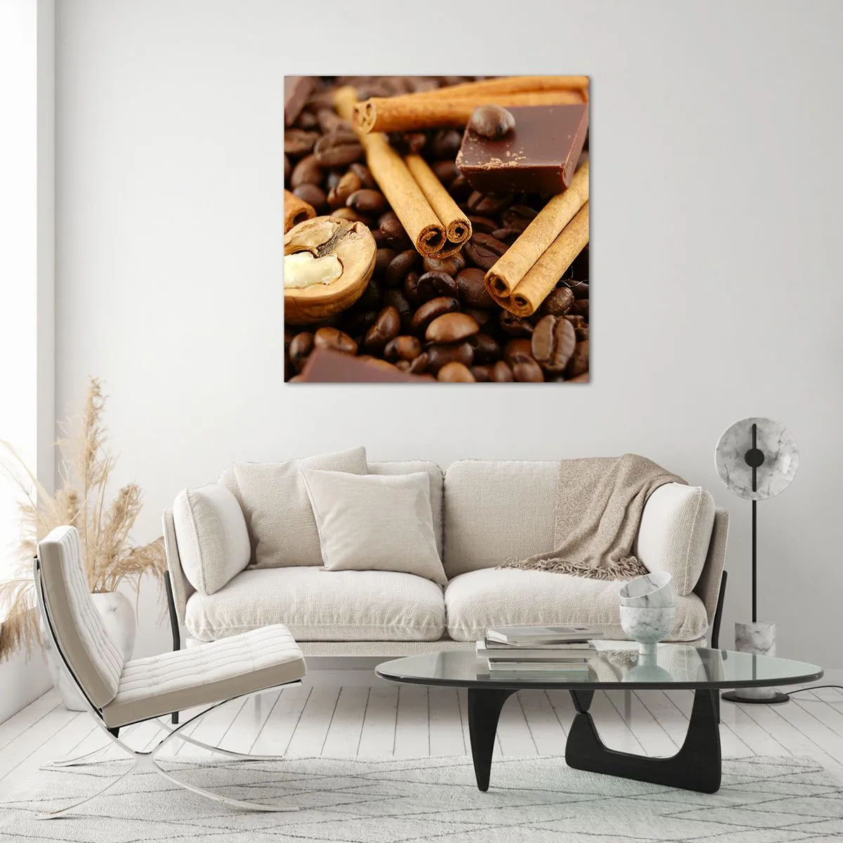 Billede på glas - Koncert af smagsoplevelser - 70x70 cm