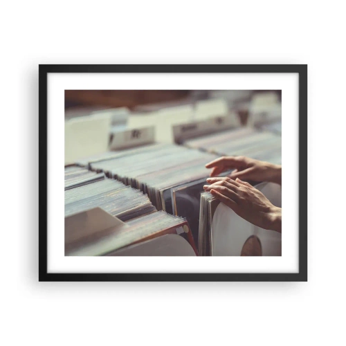 Plakat i sort ramme - På jagt efter følelser - 50x40 cm