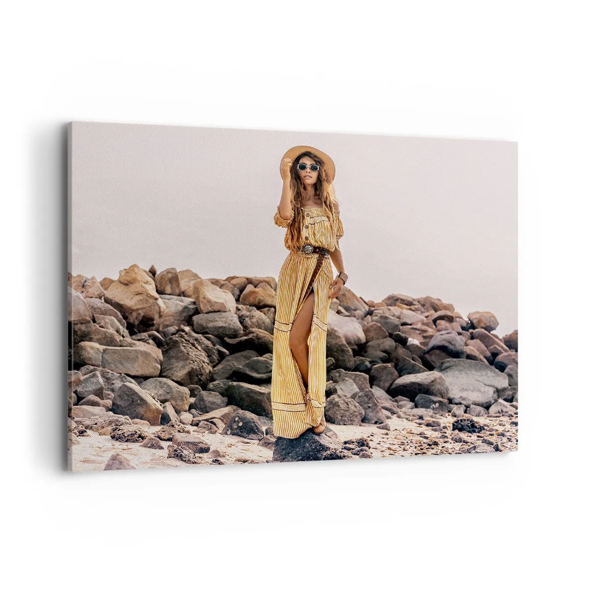 Lærredstryk - Billede på lærred - Magien ved sten - 100x70 cm