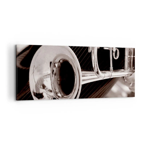 Lærredstryk - Billede på lærred - En musikalsk rejse til 1930'erne. - 100x40 cm