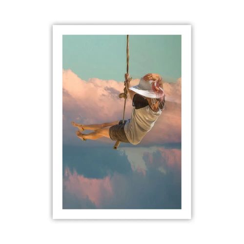 Plakat - Sjov i skyerne - 50x70 cm