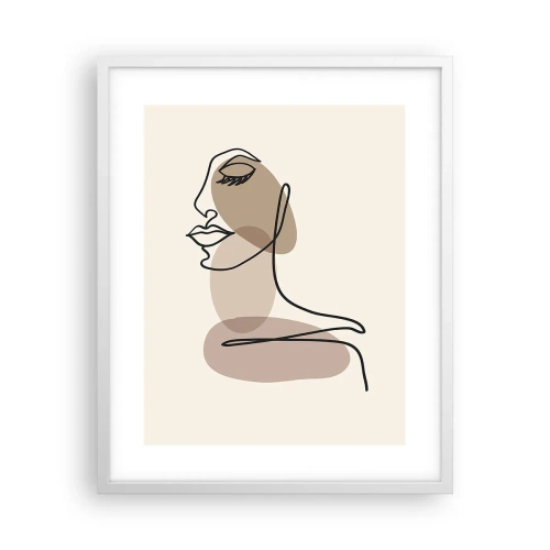 Plakat i hvid ramme - Lytter til sig selv - 40x50 cm