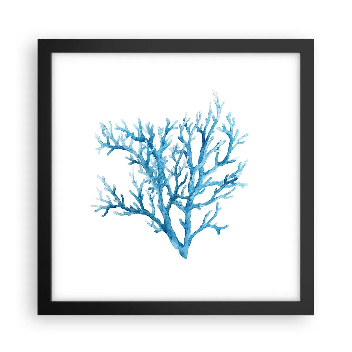 Plakat i sort ramme - Marint filigran - 30x30 cm