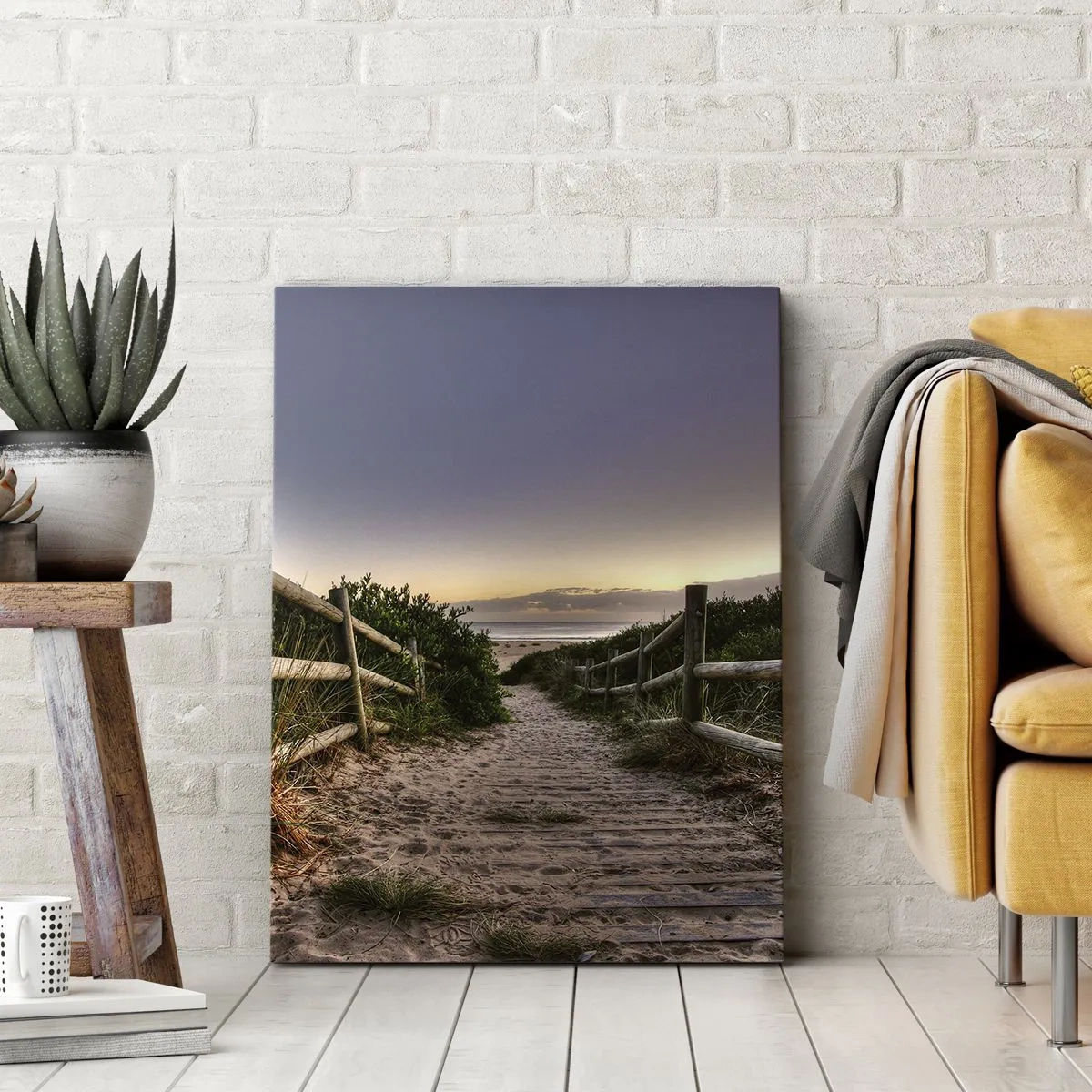 Lærredstryk - Billede på lærred - Du kan allerede se målet - 55x100 cm