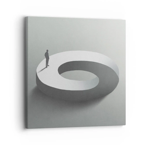 Lærredstryk - Billede på lærred - Og vær klog - 30x30 cm