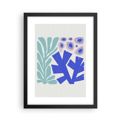 Plakat i sort ramme - Undervands have - 30x40 cm