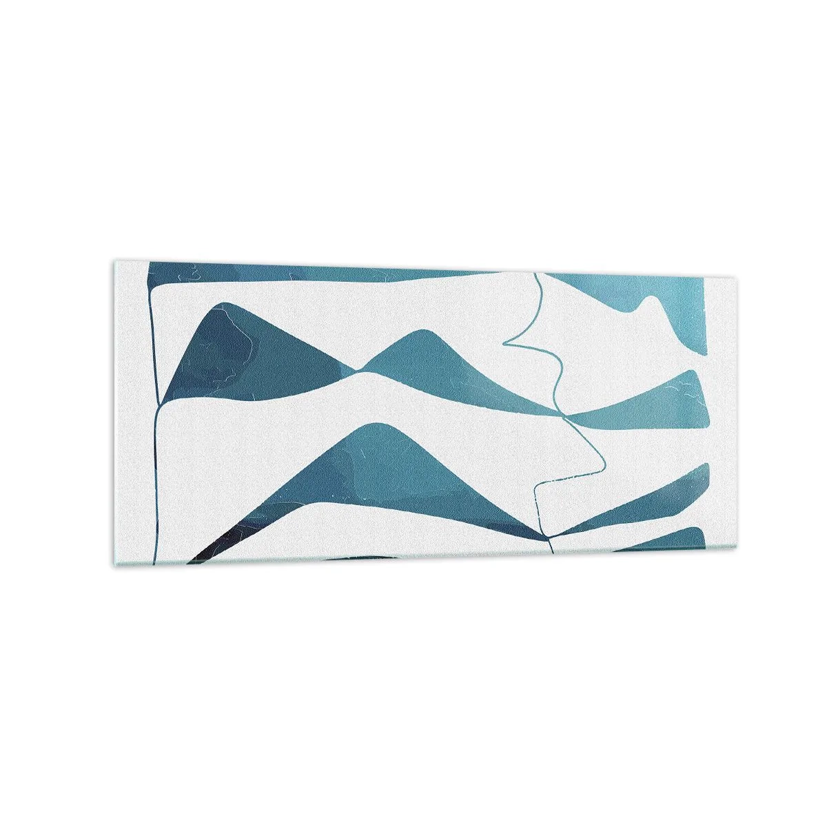 Billede på glas - Abstraktion: en turkis sammensætning - 120x50 cm