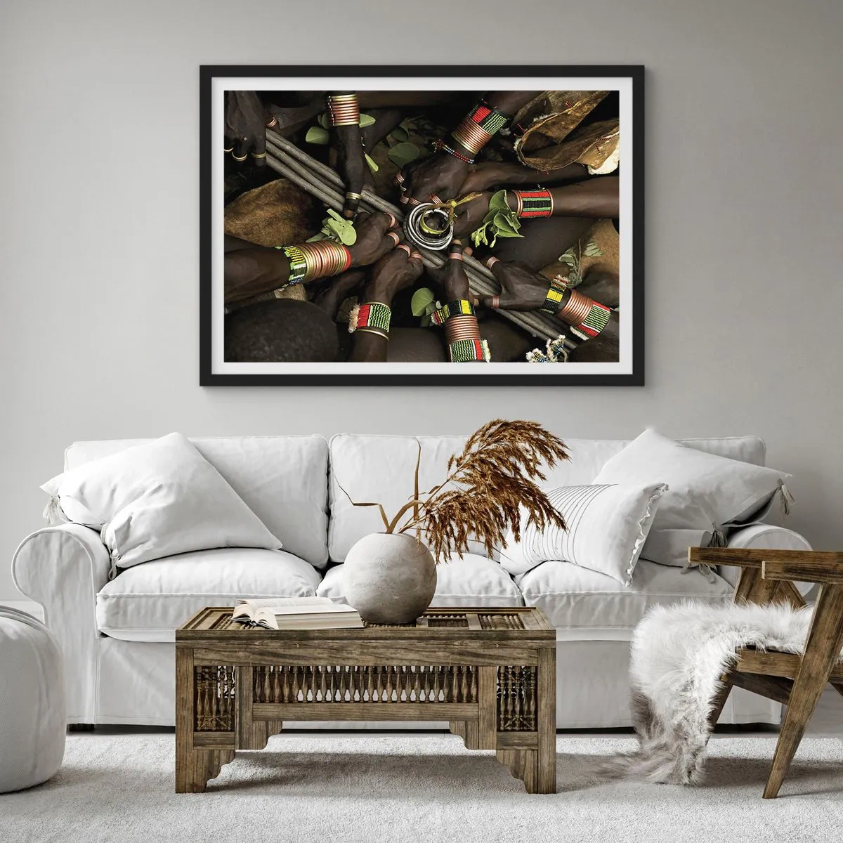 Plakat i sort ramme - Vi er sammen - 91x61 cm