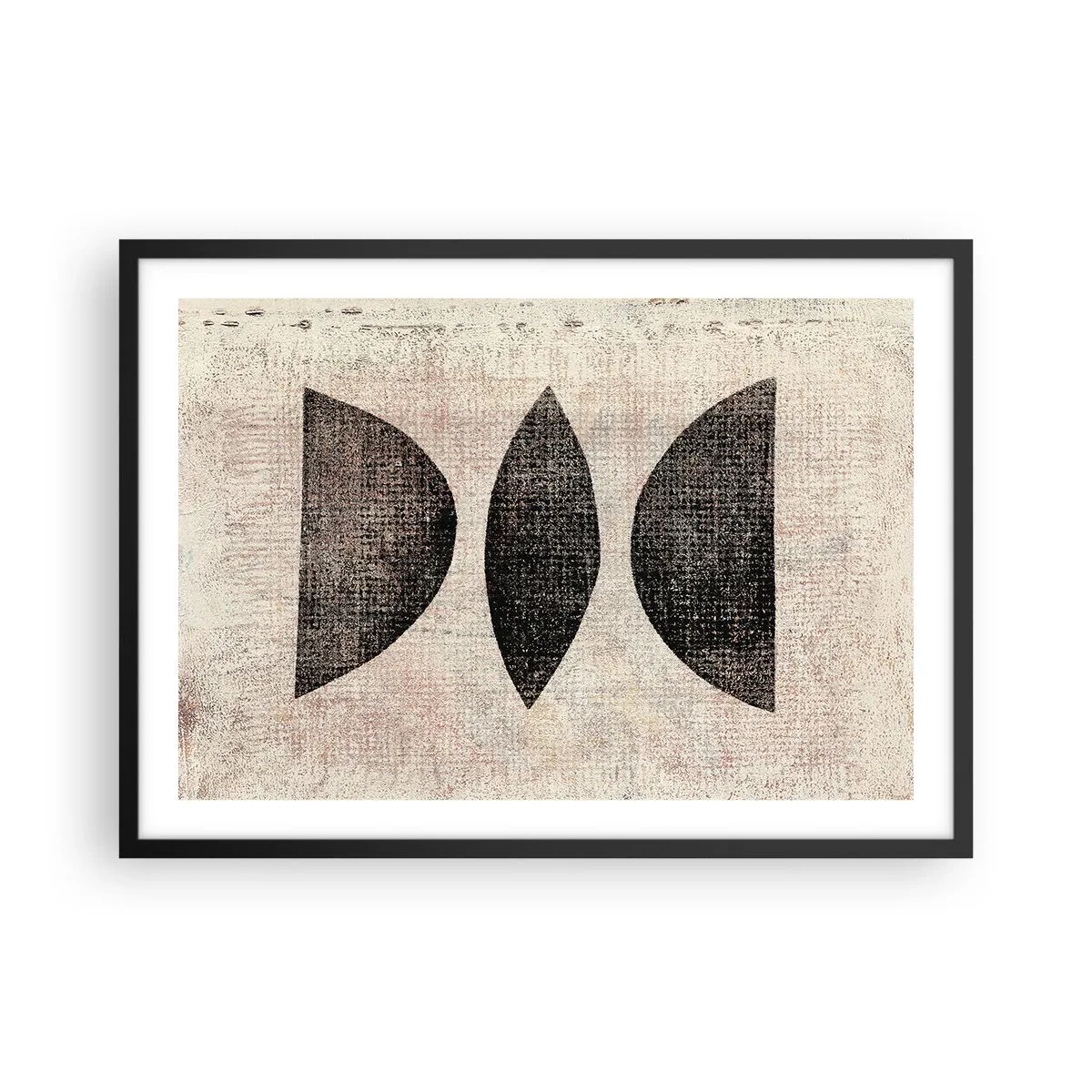 Plakat i sort ramme - Etnisk abstraktion - 70x50 cm