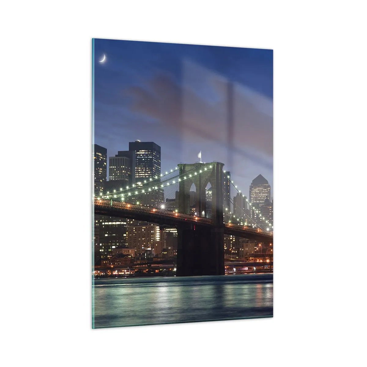 Billede på glas - Lys op om natten - 50x70 cm