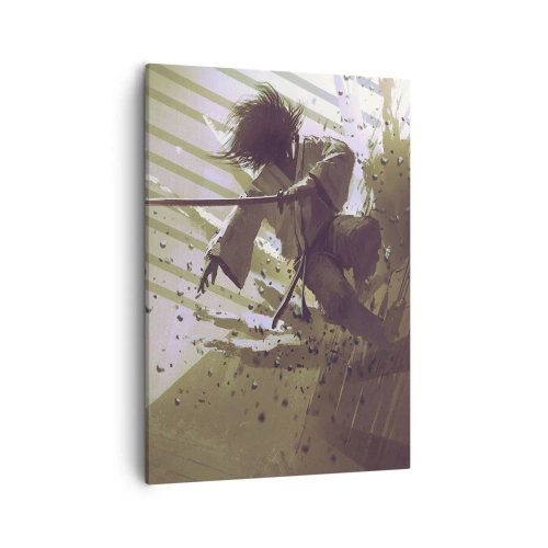 Lærredstryk - Billede på lærred - Og du kan være en samurai - 50x70 cm