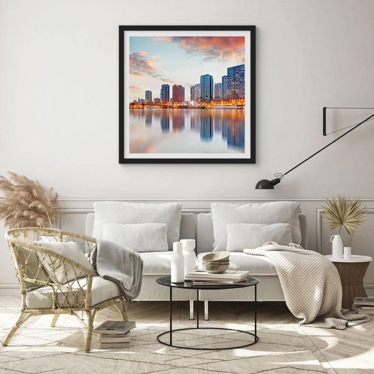 Plakat i sort ramme - Den monumentale ro i Paris - 30x30 cm