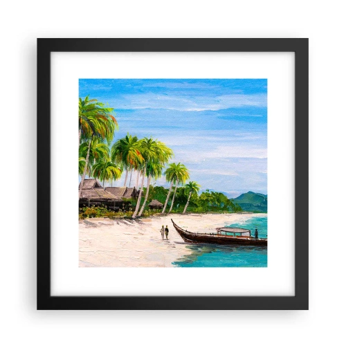 Plakat i sort ramme - En eksotisk drøm - 30x30 cm