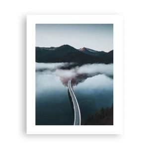 Plakat - Over vand så glat som et spejl - 40x50 cm